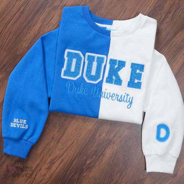 Custom College Team Two-Tone Embroidered Sweatshirt